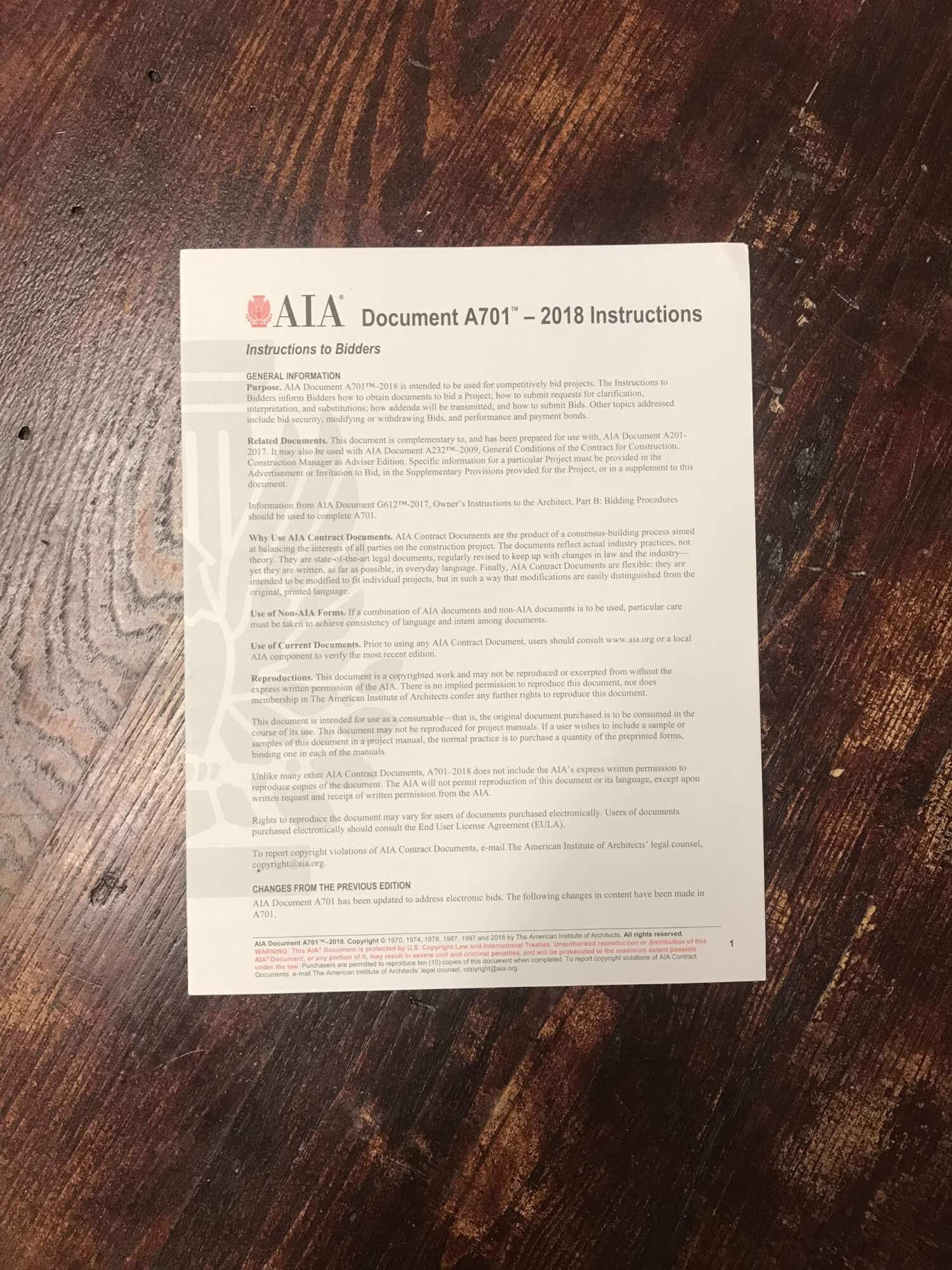 AIA A701