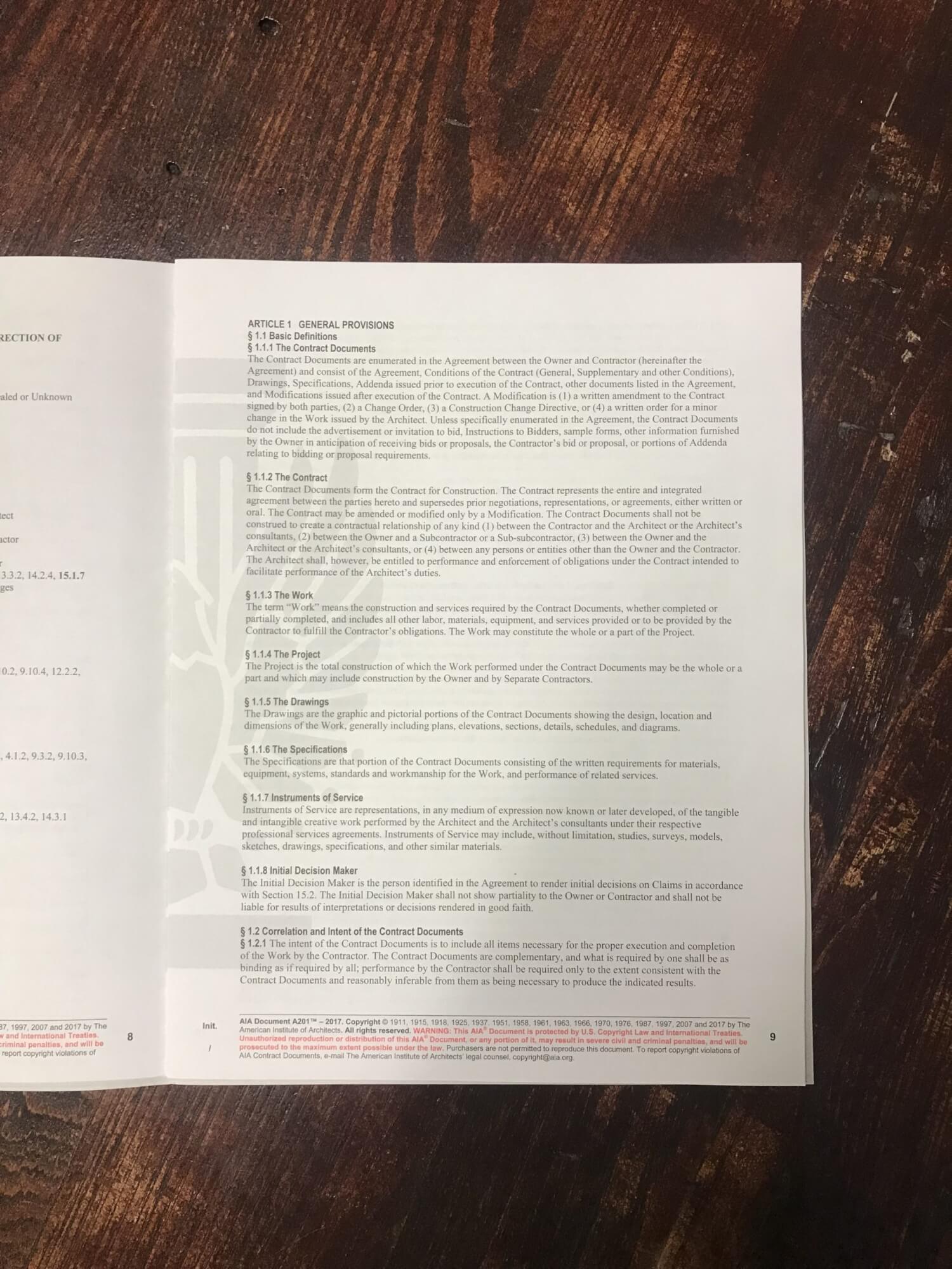 AIA Article 1